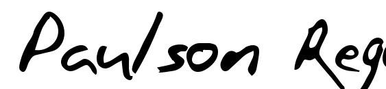 Paulson Regular font, free Paulson Regular font, preview Paulson Regular font