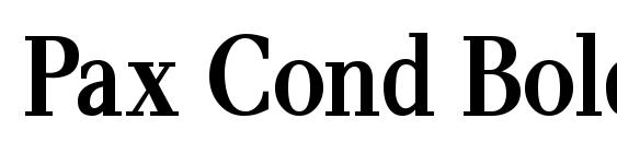 Pax Cond Bold Font