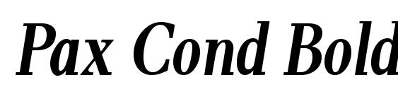 Pax Cond BoldItalic Font