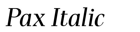 шрифт Pax Italic, бесплатный шрифт Pax Italic, предварительный просмотр шрифта Pax Italic