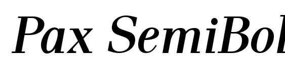 Pax SemiBold Italic Font