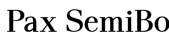 Pax SemiBold font, free Pax SemiBold font, preview Pax SemiBold font
