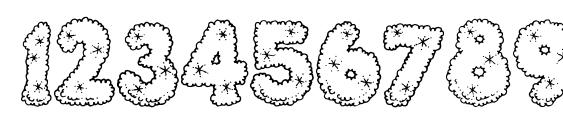 PC Snowballs Font, Number Fonts