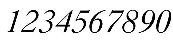 PC Tennessee Italic Font, Number Fonts