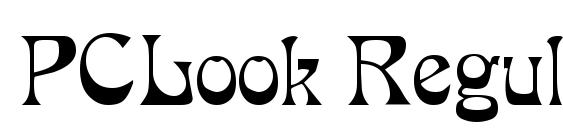 шрифт PCLook Regular, бесплатный шрифт PCLook Regular, предварительный просмотр шрифта PCLook Regular