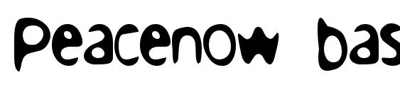 Peacenow basic font, free Peacenow basic font, preview Peacenow basic font