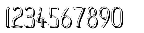 Peake Shadow Font, Number Fonts