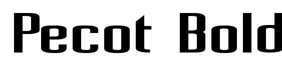 Pecot Bold font, free Pecot Bold font, preview Pecot Bold font