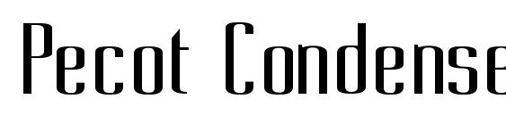 Pecot Condensed font, free Pecot Condensed font, preview Pecot Condensed font
