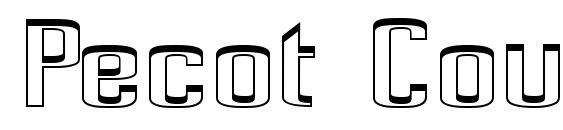 Pecot Couteir font, free Pecot Couteir font, preview Pecot Couteir font