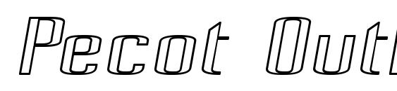 Pecot Outline Oblique Font