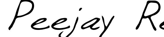 Peejay Regular font, free Peejay Regular font, preview Peejay Regular font