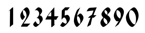 PenchantThin Regular Font, Number Fonts