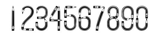 Pencilled Font, Number Fonts