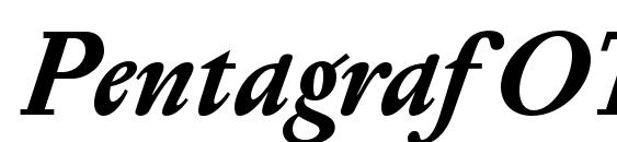 Pentagraf OT Bold Italic Font