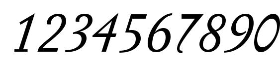 Pentagraf OT Italic Font, Number Fonts