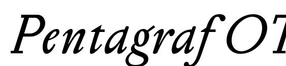 Pentagraf OT Italic Font