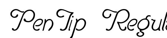 шрифт PenTip Regular, бесплатный шрифт PenTip Regular, предварительный просмотр шрифта PenTip Regular