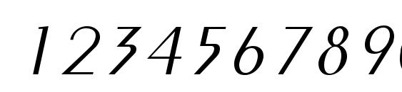 PenyaeLight Italic Font, Number Fonts