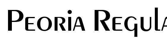 Peoria Regular font, free Peoria Regular font, preview Peoria Regular font