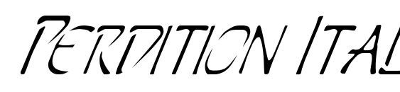 Perdition Italic font, free Perdition Italic font, preview Perdition Italic font