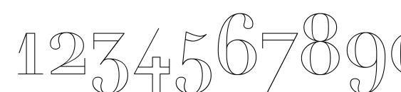 PerlaAlternate Outline Font, Number Fonts