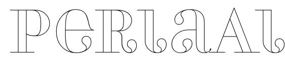 PerlaAlternate Outline Font