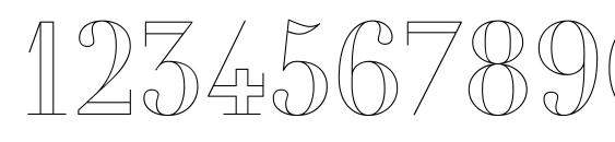 PerlaOutline Font, Number Fonts