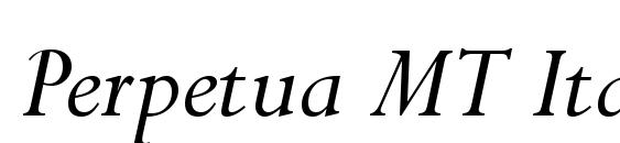 Шрифт Perpetua MT Italic