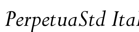 шрифт PerpetuaStd Italic, бесплатный шрифт PerpetuaStd Italic, предварительный просмотр шрифта PerpetuaStd Italic