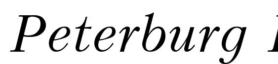 Peterburg Italic Font
