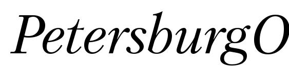шрифт PetersburgOSTT Italic, бесплатный шрифт PetersburgOSTT Italic, предварительный просмотр шрифта PetersburgOSTT Italic