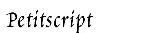 шрифт Petitscript, бесплатный шрифт Petitscript, предварительный просмотр шрифта Petitscript