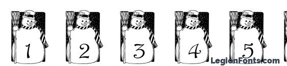 Pf snowman1 Font, Number Fonts