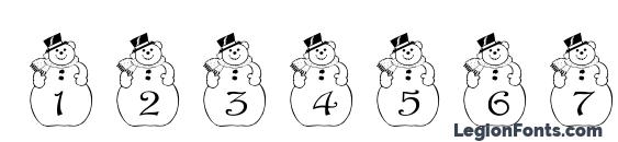 Pf snowman2 Font, Number Fonts