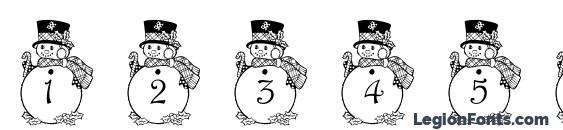 Pf snowman3 Font, Number Fonts