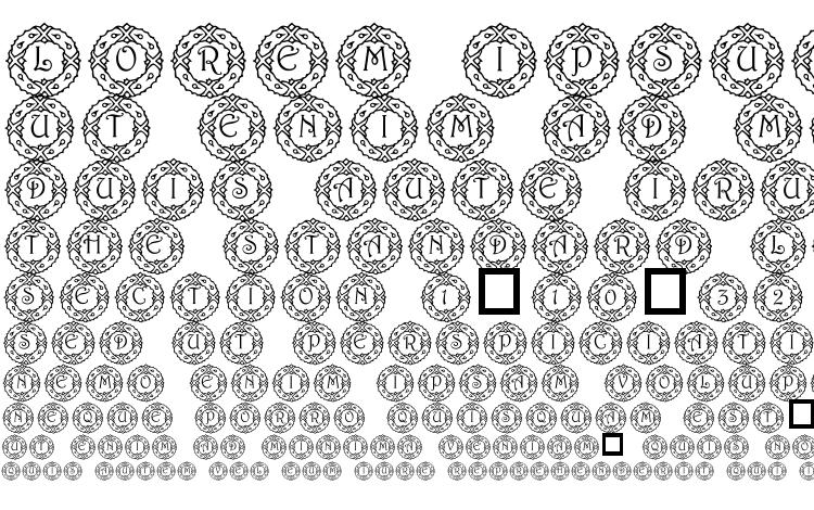 specimens Pf wreath font, sample Pf wreath font, an example of writing Pf wreath font, review Pf wreath font, preview Pf wreath font, Pf wreath font