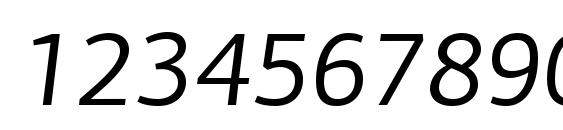 PFAgoraSansPro Italic Font, Number Fonts