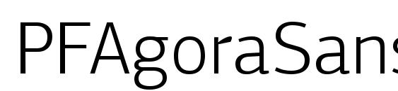 PFAgoraSansPro Light Font