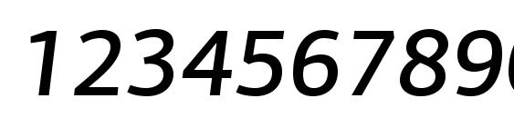 PFAgoraSansPro MediumItalic Font, Number Fonts