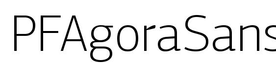 PFAgoraSansPro Thin Font