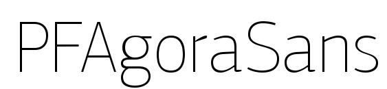 шрифт PFAgoraSansPro XThin, бесплатный шрифт PFAgoraSansPro XThin, предварительный просмотр шрифта PFAgoraSansPro XThin