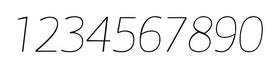 PFAgoraSansPro XThinItalic Font, Number Fonts