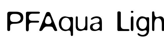 PFAqua Light font, free PFAqua Light font, preview PFAqua Light font