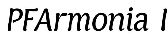 PFArmonia Italic font, free PFArmonia Italic font, preview PFArmonia Italic font