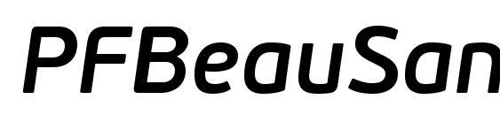 PFBeauSansPro SemiBoldItalic font, free PFBeauSansPro SemiBoldItalic font, preview PFBeauSansPro SemiBoldItalic font