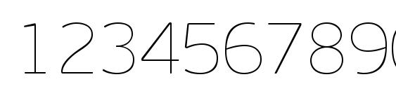 PFBeauSansPro XThin Font, Number Fonts