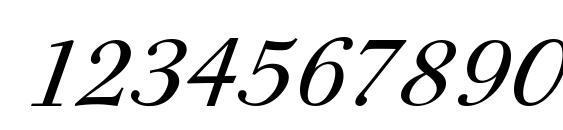 PFBodoniText Italic Font, Number Fonts