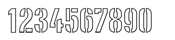 PFDiesel Outline Font, Number Fonts