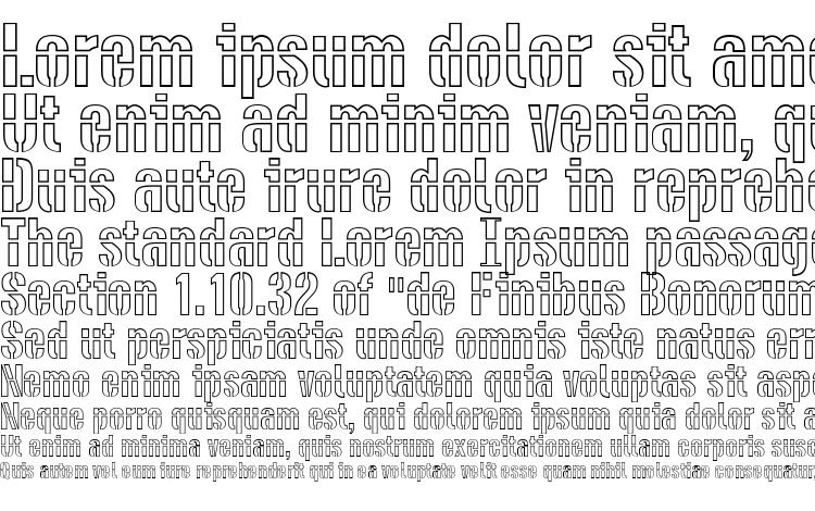 specimens PFDiesel Outline font, sample PFDiesel Outline font, an example of writing PFDiesel Outline font, review PFDiesel Outline font, preview PFDiesel Outline font, PFDiesel Outline font